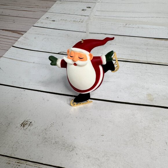 Hallmark Keepsake Ornament 2019 Skating Santa Julie Forsyth Christmas Vtg Boxed - Picture 4 of 5